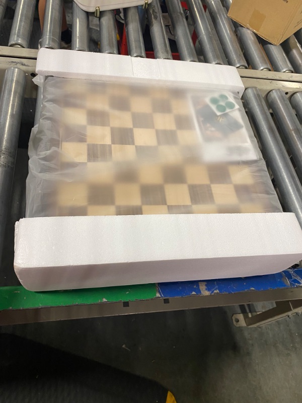 Photo 3 of ****USED*** A&A 15 inch Solid Wood Chess Set w/Dual-Sided Storage Drawer/Weighted Chess Pieces - 3.0 inch King Height/ 2 Extra Queen/Classic Board Games Triple Weighted Pieces w/ Solid Wood Box