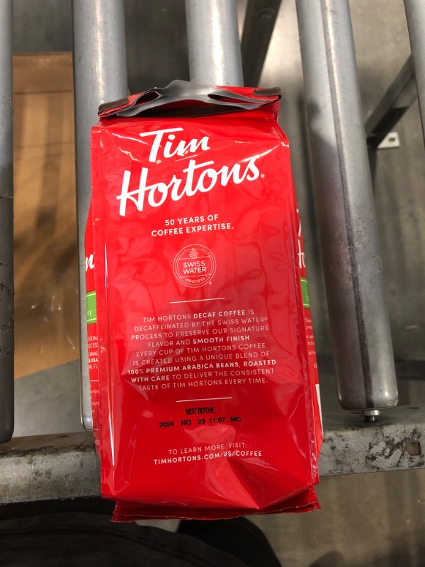 Photo 3 of ***EXPIRES 11/23/2024*** Tim Hortons Dark Roast, Rich Ground Coffee, Perfectly Balanced, Always Smooth, Made with 100% Arabica Beans, 72 Ounce, 12 Oz (Pack of 6), Red