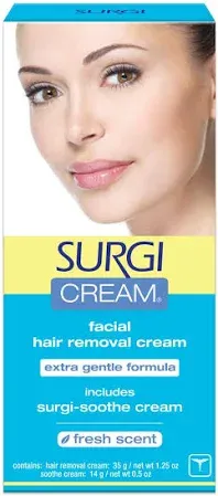 Photo 1 of Surgi-Cream Hair Remover for Face with Maple Honey, Extra Gentle Formula, Fresh Scent - 1 oz