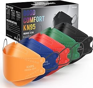 Photo 1 of Keangs KN95 Face Masks 50 Pack, Breathable Protective Disposable Mask for Adults And Teens, Multicolor 