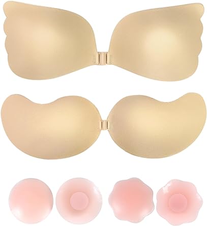 Photo 1 of SHEKINI Women's Sticky Push Up Bra for Women Invisible Lifting Backless Strapless Adhesive Bras SIZE A 