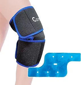 Photo 1 of Comzinn Knee Ice Pack Wrap, Reusable ice pack for Entire Knees, Cold Therapy Reduce Swelling, Spained Knee, Bruises, Knee Brace With 2 Ice Packs Insert