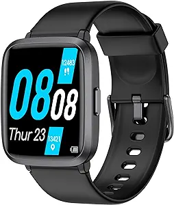 Photo 1 of EURANS Smart Watch 41mm, Full Touchscreen Smartwatch, Fitness Tracker with Heart Rate Monitor & SpO2, 50 Meters Waterproof Pedometer Watch for Women Men Compatible with iOS & Android Phones 