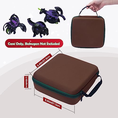 Photo 1 of LID LIRDDY Toy Storage Case for Bakugan Armored Alliance Collectible Action Figures? akuCores, Bakugan Ultra and Trading Cards-25 Pieces (25 PCS, Brown) 25 PCS Brown