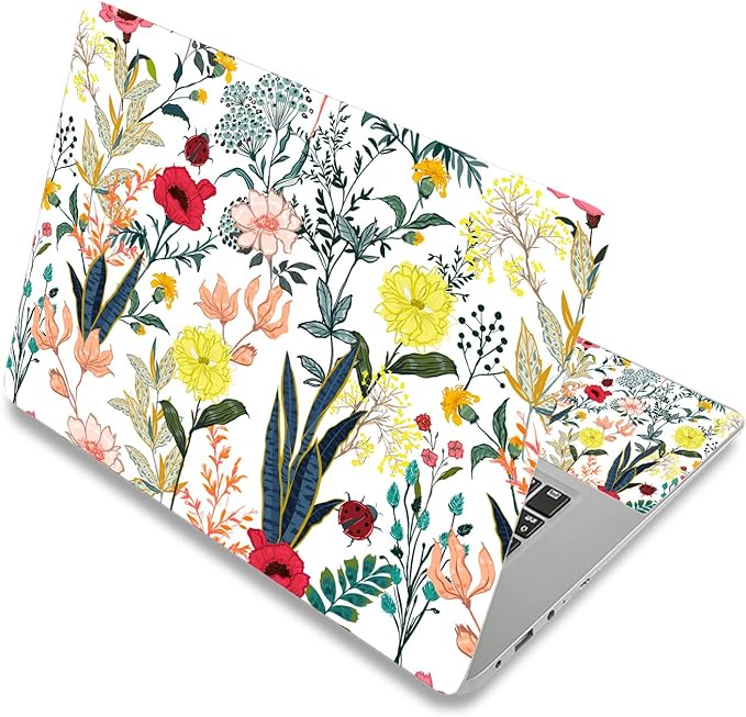 Photo 1 of 12.1 13 13.3 14 15.4 15.6 Inches Laptop Skin Sticker Decal Universal Netbook Skin Sticker Reusable Notebook Art Decal Protector Cover Decal (Summer Floral)