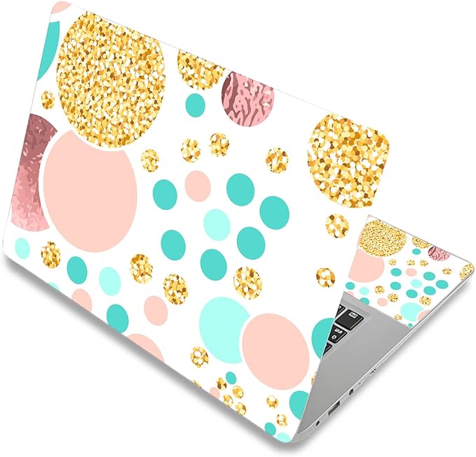 Photo 1 of 12.1 13 13.3 14 15.4 15.6 Inches Laptop Skin Sticker Decal Universal Netbook Skin Sticker Reusable Notebook Art Decal Protector Cover Decal (Colorful Dots)