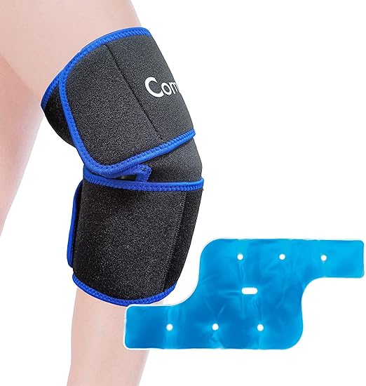 Photo 1 of Knee Ice Pack Wrap, Reusable ice Pack for Entire Knees, Cold Therapy Reduce Swelling, Spained Knee, Bruises, Knee Brace with Ice Pack Inserts