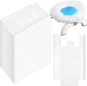 Photo 1 of Sweetude 120 Counts Travel Potty Bags for Toddler Portable Toilet Disposable Potty Liners with 200 ml Absorbent Pads Potty Refill Bags Fit for Most Travel Potties, Portable Toilets and Potty Seats