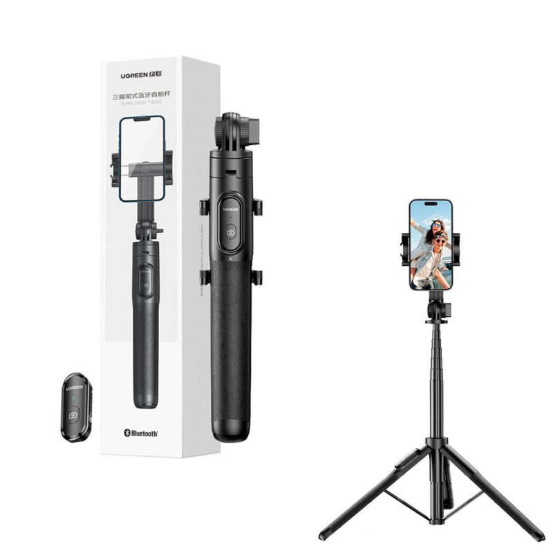Photo 1 of UGREEN Phone Tripod  Selfie Stick Extendable Cell Phone Tripod Stand Holder 