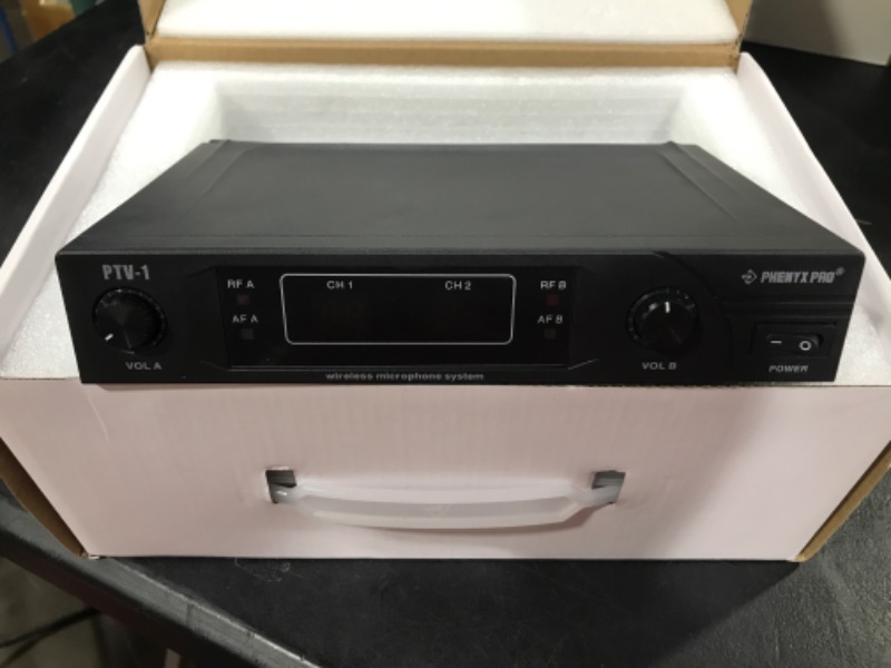 Photo 1 of Phenyx Pro Wireless Microphone System, VHF Wireless Mic Set with Handheld Microphone/Bodypack/Headset/Lapel Mics, Stable Signal, Cordless Mic for Singing, Karaoke, Church, DJ (PTV-1B)