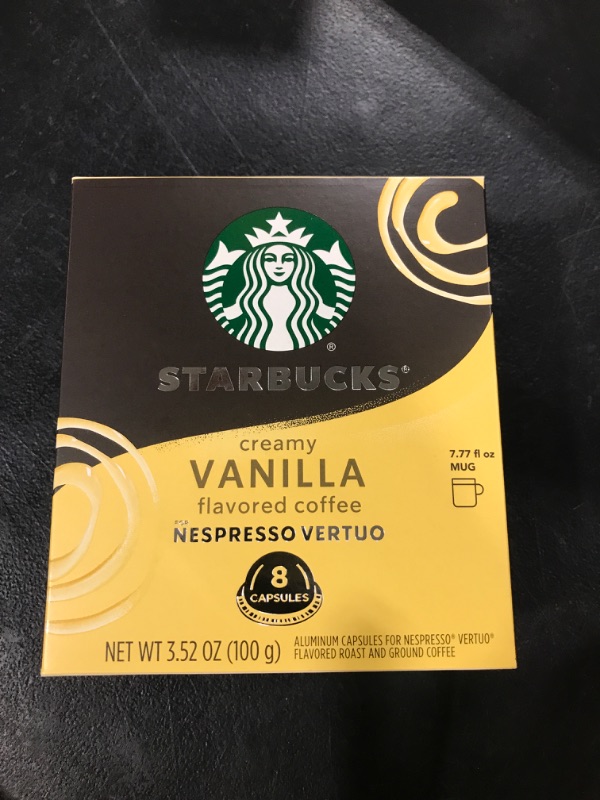 Photo 1 of (8 Count) Starbucks by Nespresso Vertuo Line Vanilla Naturally Flavored Coffee BB 07.25.25