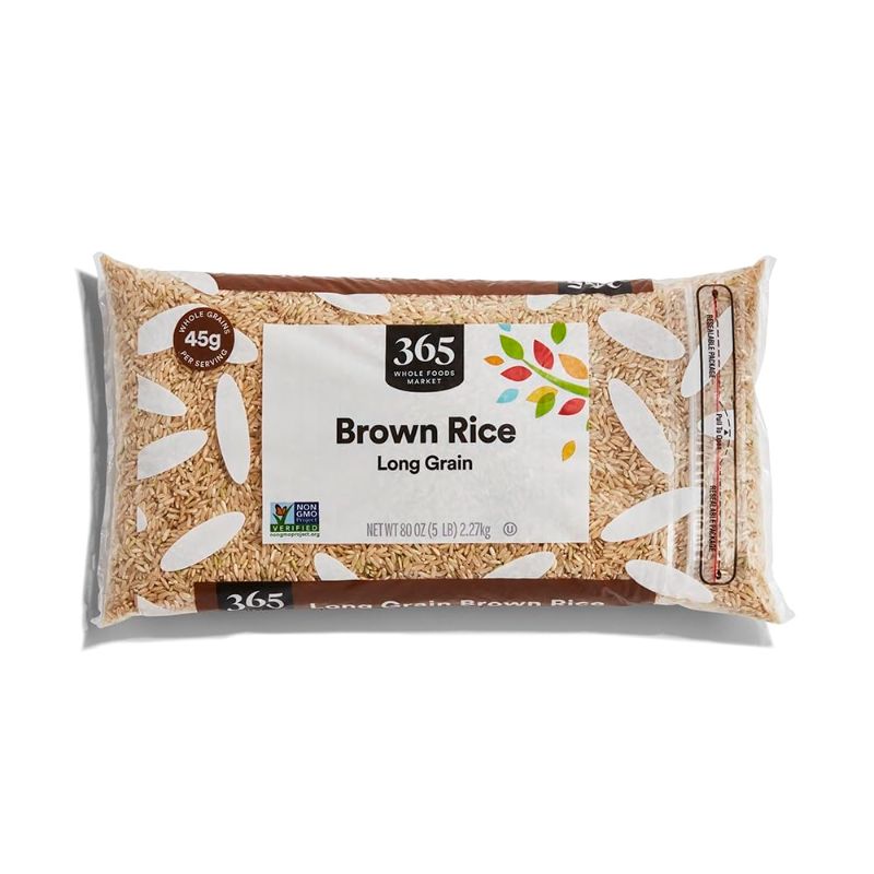 Photo 1 of 365 by Whole Foods Market, Rice Brown Long Grain, 80 Ounce PACK OF 2 BB 12.16.24