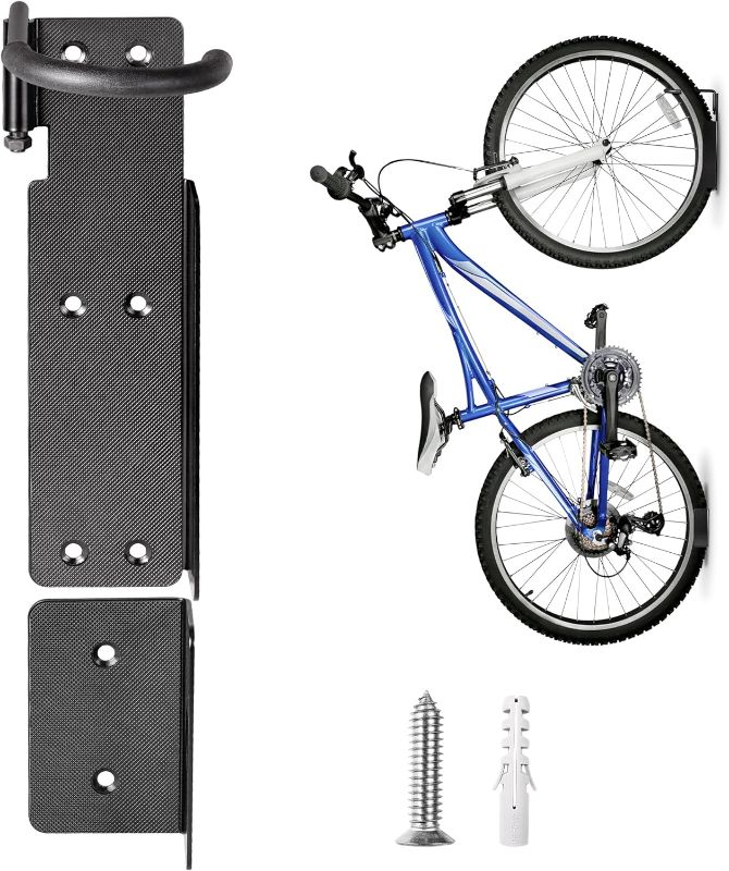 Photo 1 of Bike Rack Garage Wall Mount Swivel Bike Hanger,Swing 90° Vertical Bike Stand Overhead Storage Bicycle Hooks, Hanging Wall Mounted Holder for Indoor Garage Organization Storage System
