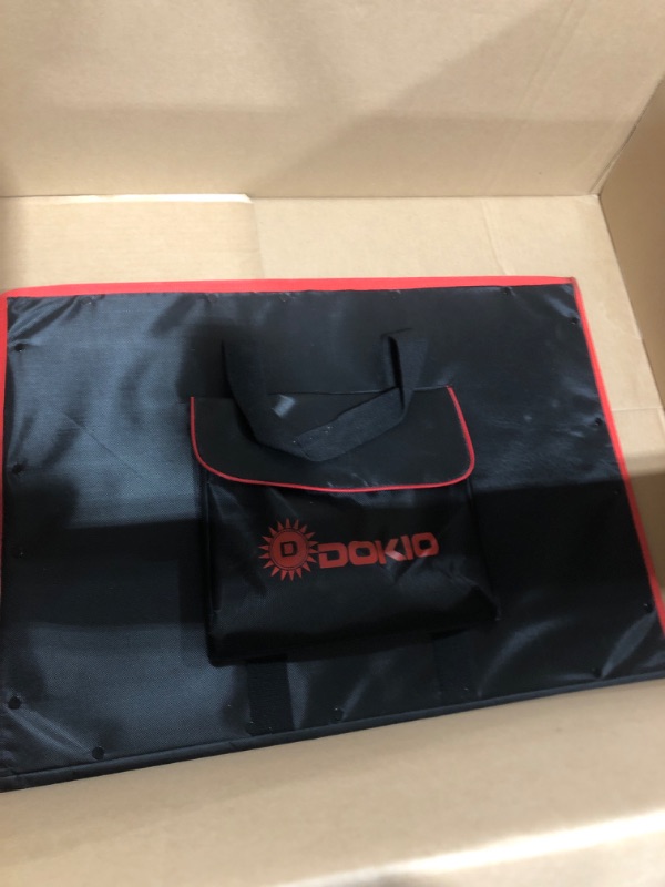 Photo 1 of DOKIO 110w 18v Portable Foldable Solar Panel Kit (21x28inch, 5.9lb),Solar Controller 2 USB Output to Charge 12v Batteries/Power Station (AGM, Lifepo4) Rv Camping Trailer Emergency Power