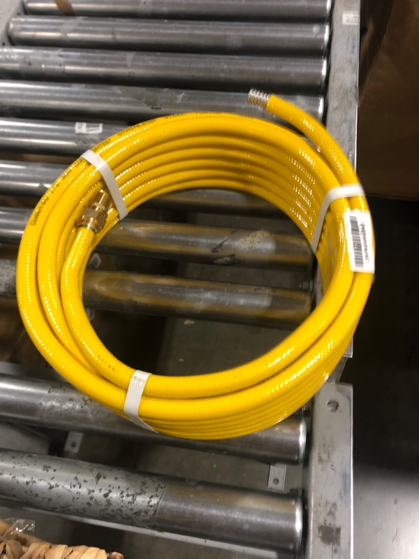Photo 1 of CSST 1/2" Gas Line 37ft Corrugated Stainless Steel Tubing Flexible Gas Line 1/2inch Natural Gas Hose Pipe Kit With 2 Male Adapter Fittings 37 Ft 1/2"