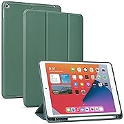 Photo 1 of Arae for iPad 10.2 inch Case (9th generation 2021) & (8th generation 2020) & (7th Generation 2019) Auto Wake/Sleep Feature Standing Cover, Green
