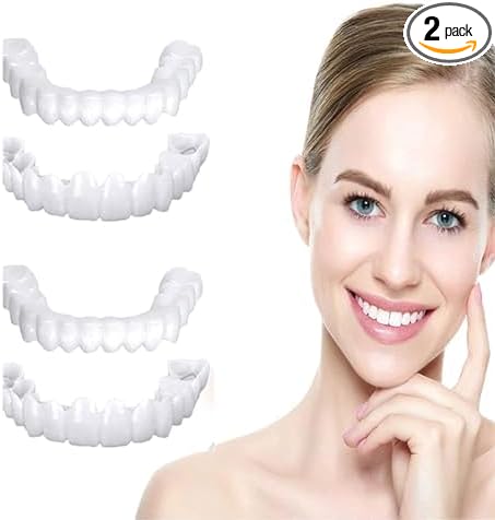 Photo 1 of 2 PCS Veneers Fake, Perfect Cover Beautiful Smile,Nature and Comfortable, White
