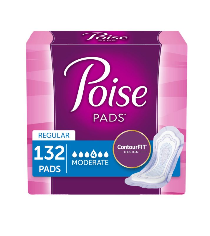 Photo 1 of Poise Postpartum Incontinence Bladder Control Pads for Women - Moderate Absorbency - Regular - 132ct
