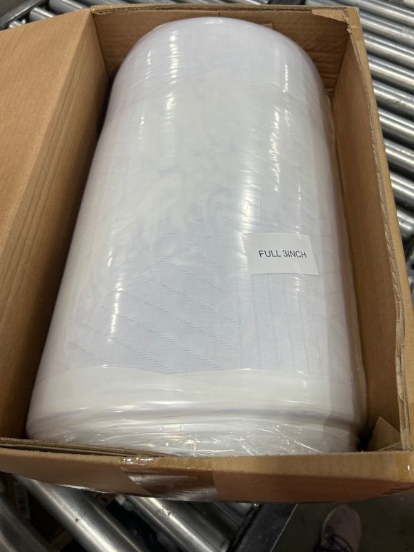 Photo 1 of 3 Inch King Memory Foam Mattress Topper, Ventilated Foam Topper with Cooling Cover, Mattress Pad with 18'' Deep Pocket, White King White