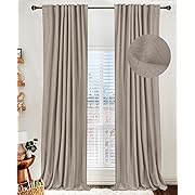 Photo 1 of  Curtains for Bedroom Long,Back Tab/Rod Pocket Living Room Drapes,Thermal Insulated Textured Blackout