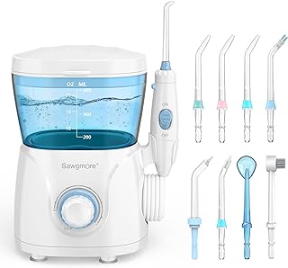 Photo 1 of  Water Flosser for Teeth/Braces, 600ml Large Capacity, 10 Adjustable Pressures,8 Home Nozzles Professional Oral Irrigator for Teet