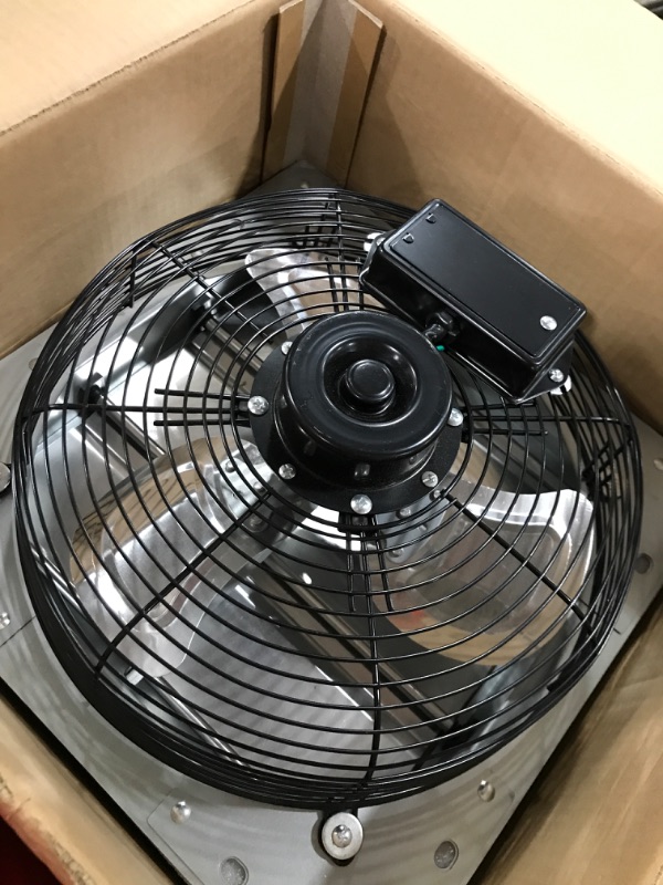 Photo 2 of KEN BROWN 12 Inch Variable Shutter Exhaust Fan Wall Mounted With Speed Controller 1800CFM For Garages And Shops,Greenhouse,Attic Ventilation 12 Inch Fan With Speed Control