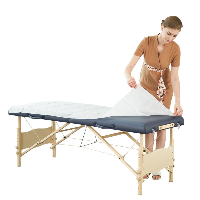 Photo 1 of 1 Pack Master Massage Tables Poly-Backing Disposable Table Sheet Cover for Massage/Treatment Table 