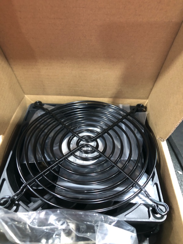 Photo 2 of 120x120x25mm 120mm 12V 0.45A 2Pin Computer Fan with AC Plug Cabinet Fan DC Brushless Cooling Fan Brushless DC Cooler Case Cooling Fan 12V gpu Mining rig Fan(2*3000RPM FAN + FAN SPEEDCONTROL)