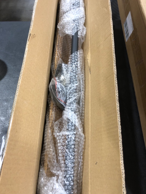 Photo 1 of MyGift Ceiling or Wall Mounted Pot Rack with Rustic Brown Solid Wood Shelf and Industrial Matte Black Metal Pipe, Hanging Cookware Utensils Organizer with 8 S-Hooks