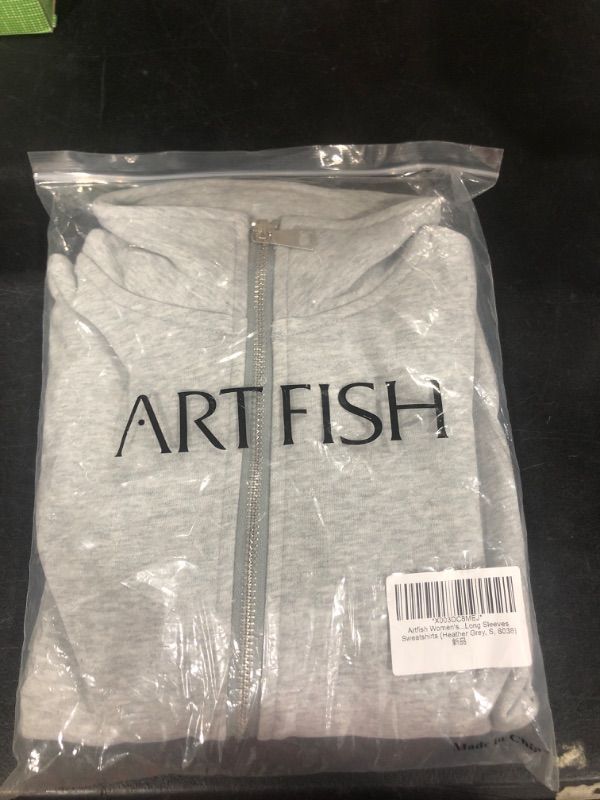 Photo 1 of Artfish Women's Pullover Cropped Hoodies Casual Fleece Lined Half Zipper Long Sleeves Sweatshirts SIZE S