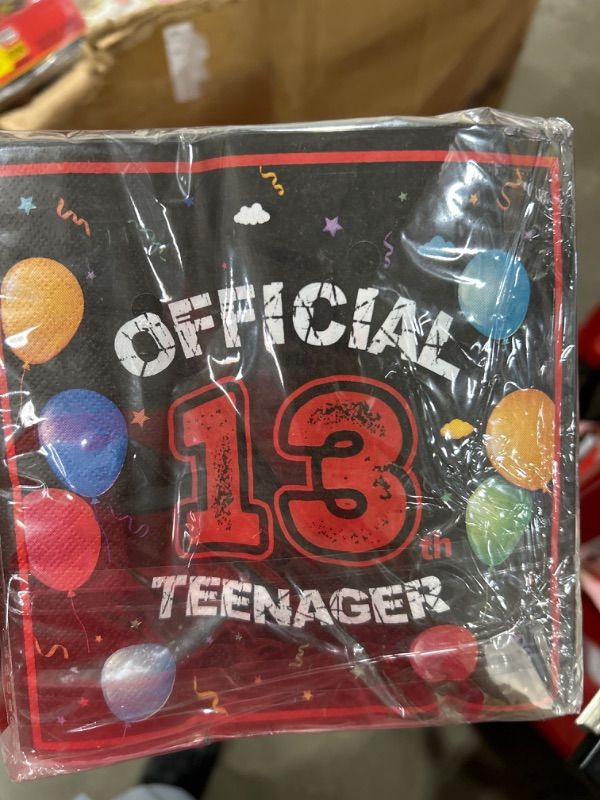 Photo 1 of 13TH Birthday Napkins