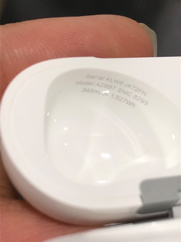 Photo 6 of Apple AirPods (3rd Generation) Wireless Ear Buds, Bluetooth Headphones, Personalized Spatial Audio, Sweat and Water Resistant, Lightning Charging Case Included, Up to 30 Hours of Battery Life Without AppleCare+