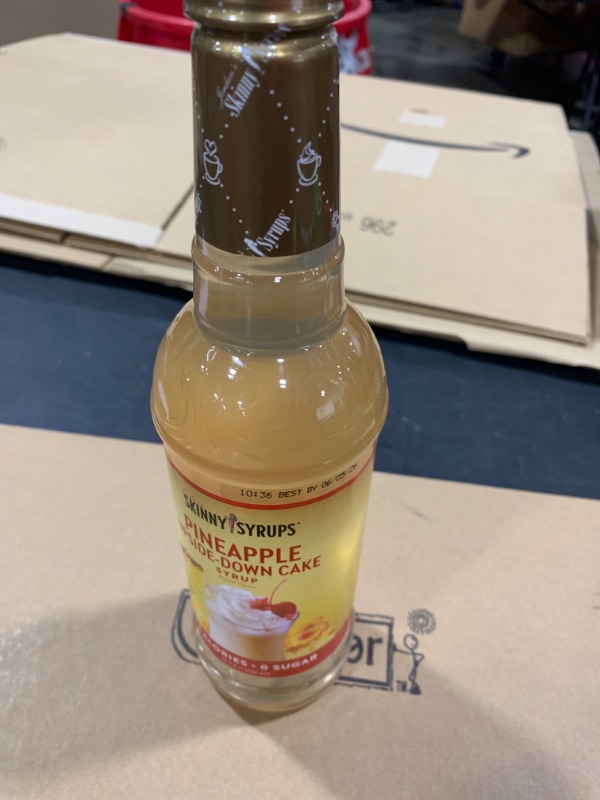 Photo 2 of Jordan's Skinny Syrups Sugar Free Coffee Syrup, Pineapple Upside Down Cake Syrup Flavor, Zero Calorie Flavoring for Latte, Protein Shake, Cocktail & More, Keto Friendly, 25.4 Fl Oz, 1 Pack