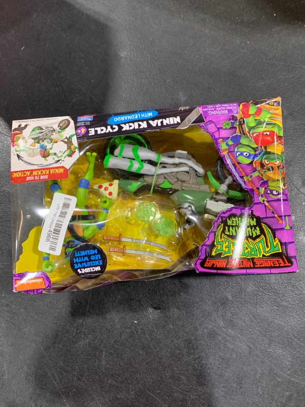 Photo 2 of Teenage Mutant Ninja Turtles: Mutant Mayhem Ninja Kick Cycle with Exclusive Leonardo Figure by Playmates Toys
