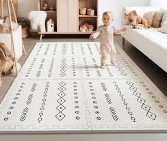Photo 1 of Foam Baby Play Mat, PIGLOG 72”x 48” Baby Crawling Mat, Floor Mats for Kids for Baby with Interlocking Floor Tiles, Toddler Play Mat for Indoor and Outdoor, Easy to Clean Playroom Floor Mat (Bohemia)
