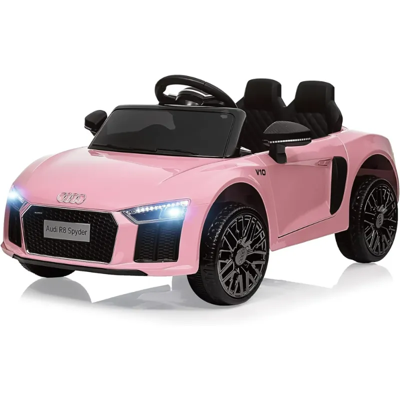 Photo 1 of Licensed Audi R8 Spyder 12V Kids Ride Car with Remote Control Battery Powered Electric Ride on Toys for 3-8 Years Old Boys & Girls (Pink)
