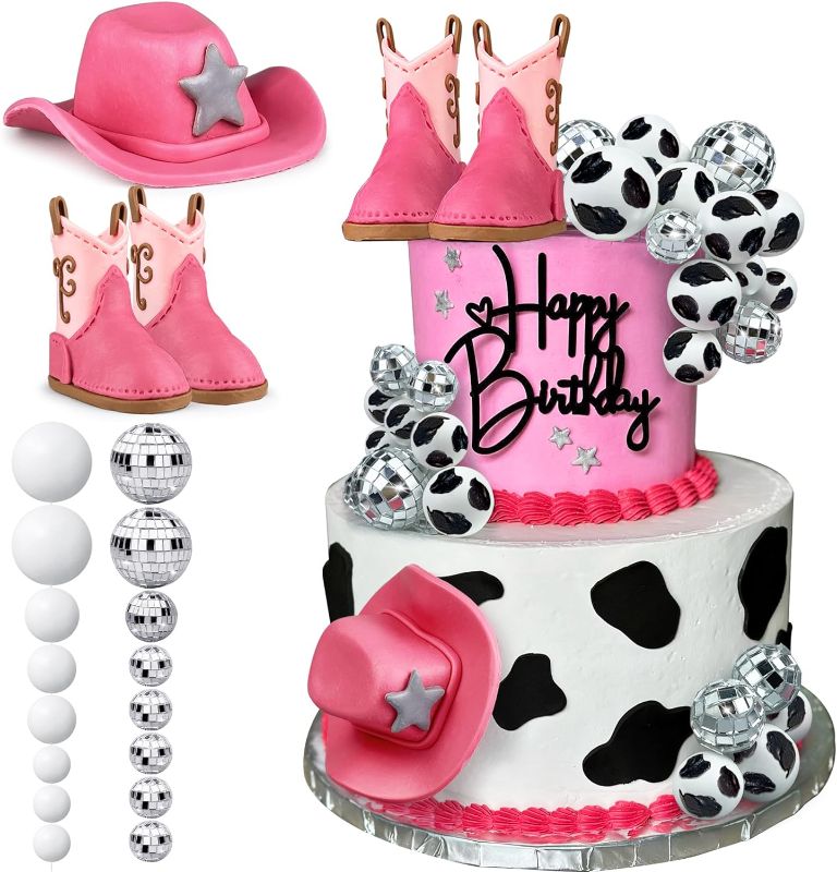 Photo 1 of 25pcs cowgirl cake decorations