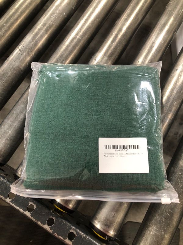 Photo 2 of Linen Napkins Set of 12, Versatile 17x17 Inches Handmade Cotton Cloth Napkins, Dinner Table Cloth Napkins for Wedding, Christmas and Parties, Dark Green Dark Green 12-pack