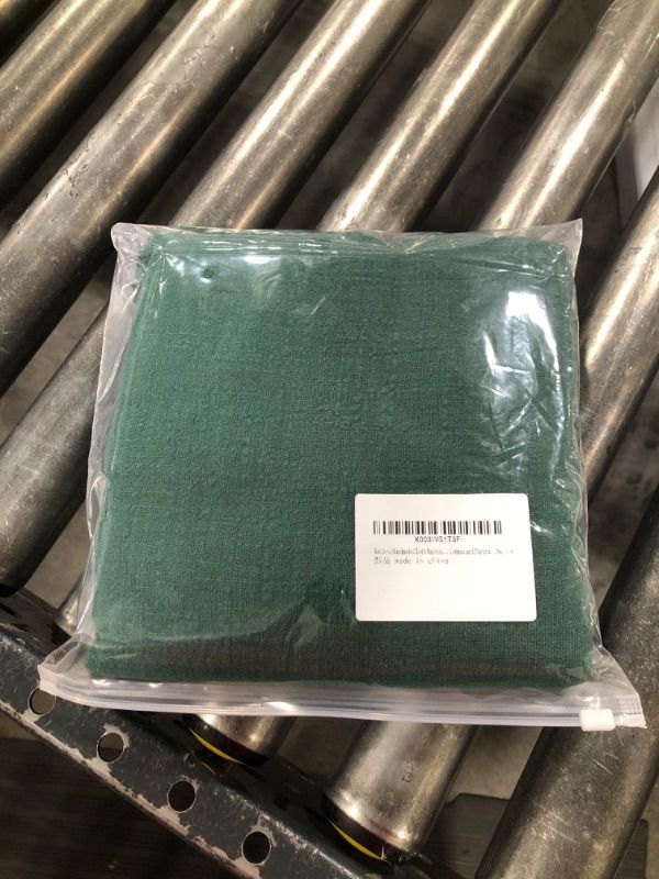 Photo 1 of Linen Napkins Set of 12, Versatile 17x17 Inches Handmade Cotton Cloth Napkins, Dinner Table Cloth Napkins for Wedding, Christmas and Parties, Dark Green Dark Green 12-pack