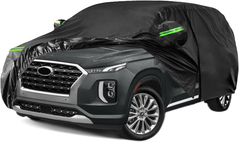 Photo 1 of Waterproof Car Covers Replace for 2019-2024 Hyundai Palisade, 6 Layers All Weather Custom-fit Car Cover with Zipper Door & Windproof Bands for Snow Rain Dust Hail Protection
