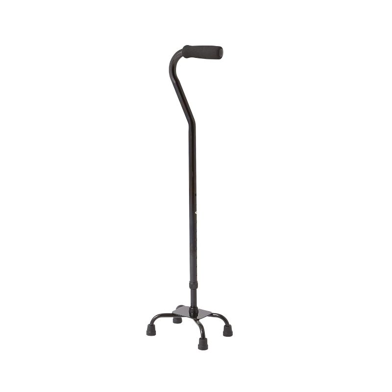 Photo 1 of Medline Aluminum Quad Cane with Small Base for Balance, Knee Injuries, Leg Surgery Recovery & Mobility, Portable, Lightweight Walking Aid for Seniors & Adults

