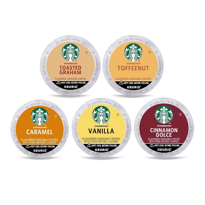 Photo 1 of Starbucks K-Cup Coffee Pods—Flavored Coffee—Variety Pack for Keurig Brewers—Naturally Flavored—100% Arabica—1 box (40 pods total) EXP 06/27/2024
