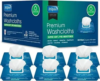 Photo 1 of Inspire Adult Wet Wipes Adult Wipes For Incontinence & Cleansing Large Wipes 8 X12 6 Packs 