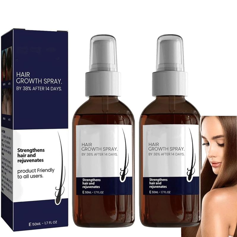 Photo 1 of Hair Growth Spray for Men & Women By 38% Hair Growth Oil(2pc),Hair Enhance Serum,50ml Haircrafted(b)
