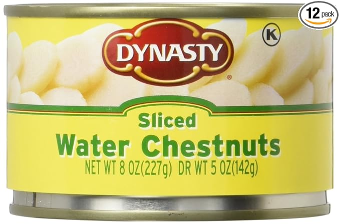 Photo 1 of Dynasty Canned Sliced Water Chestnuts, 8 Ounce (Pack of 12) BB 04.11.25
