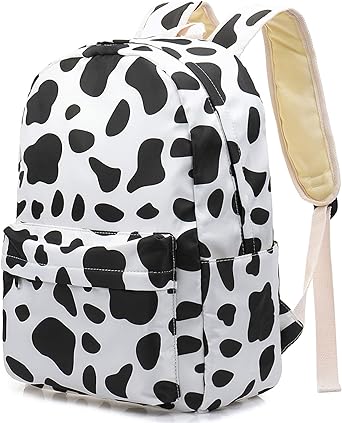 Photo 1 of Cow Print School Backpack for Girls, School Bags Bookbags for Teenagers Large