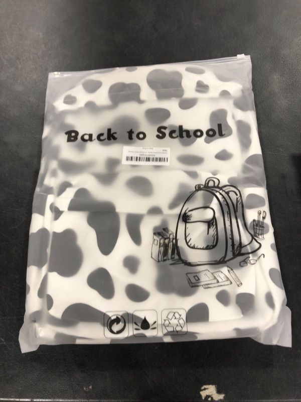 Photo 2 of Cow Print School Backpack for Girls, School Bags Bookbags for Teenagers Large