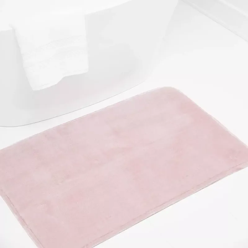 Photo 1 of lalaLOOM Thick Memory Foam Bath Rug Soft Velvet Absorbent Bathroom Mats 60X24