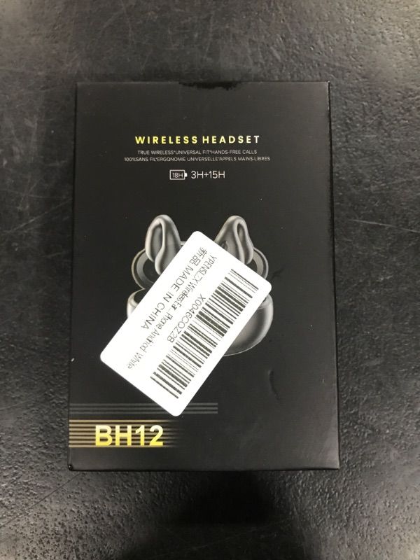 Photo 1 of H12 Wireless Fone Headphones Bluetooth 5.3 HIFI Music Bone Conduction Sports Earbuds Touch Control LED Headset Microphone 