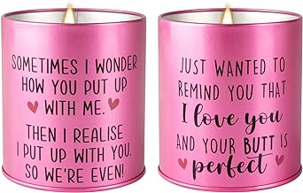 Photo 1 of 2 Pack Love You Rose Scented Candle for Women, Romantic Valentines Day Gifts for Wife, Husband, Girlfriend, Boyfriend, Couples Gifts, 9 oz